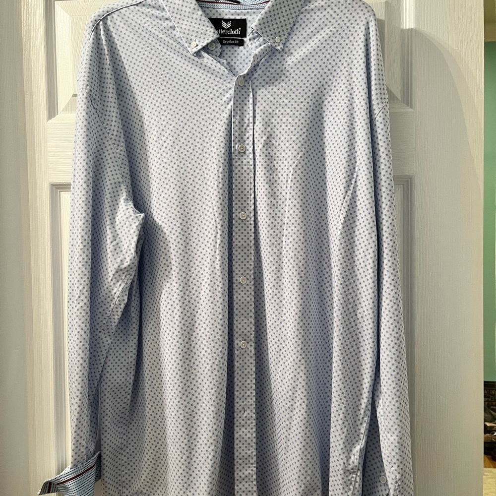 Men’s long sleeve, butter cloth, icy, cotton shirt 3XL